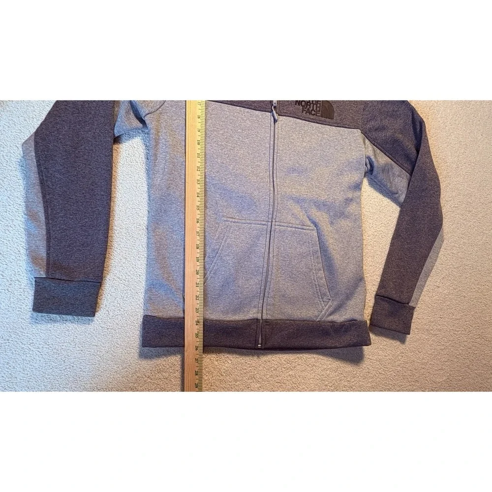 The North Face Hoodie Sherpa Lined Full Zip Hoodie Gray Men's Medium Fleece